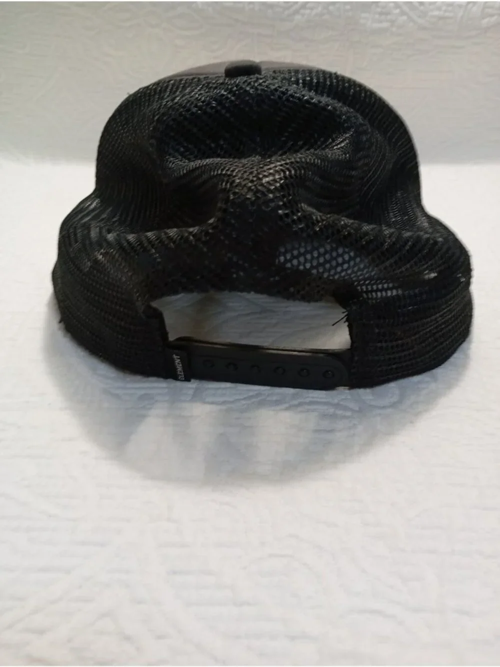 Element Black Mesh Trucker Hat Snapback Adjustable Logo Design